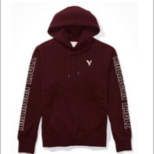 Burgandy AE fleece Hoodie